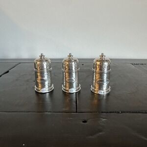 pewter cinnamon nutmeg cocoa shaker set